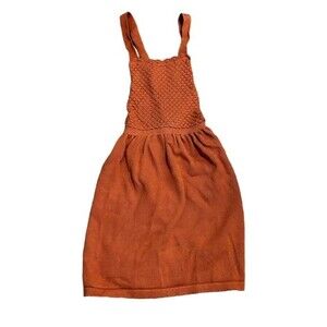 NWT Tun Tun Rust Knit Pinafore Dress